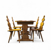 Cepelia Tiroler Chairs / table / set of 5 / Poland 1960s / marked