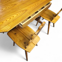 Cepelia Tiroler Chairs / table / set of 5 / Poland 1960s / marked