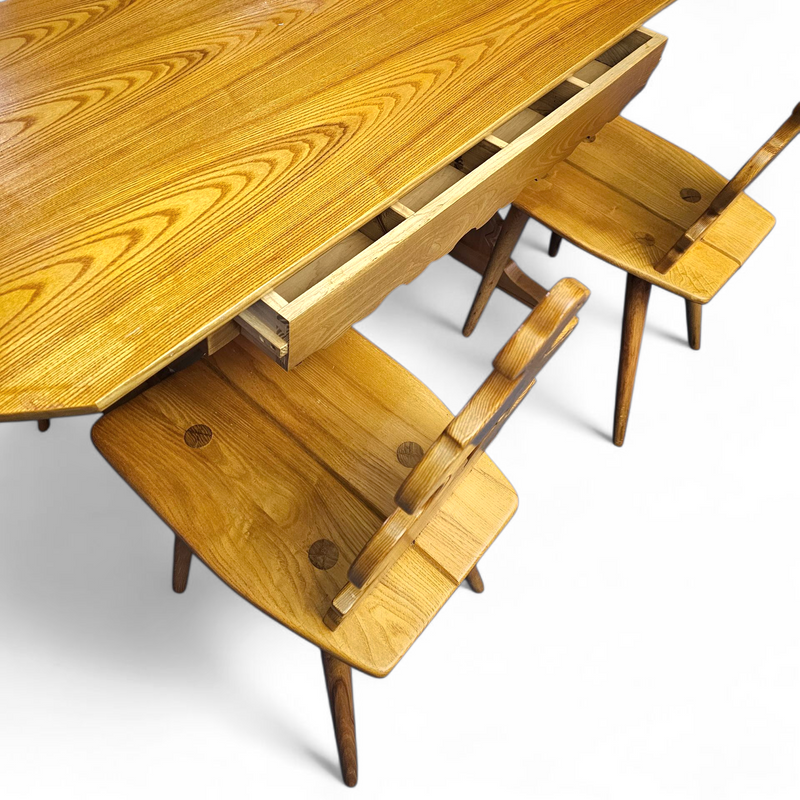 Cepelia Tiroler Chairs / table / set of 5 / Poland 1960s / marked