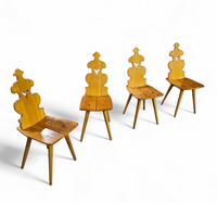 Cepelia Tiroler Chairs / table / set of 5 / Poland 1960s / marked