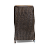 Rattan arm chair 1960S / wooden armrests / leather seat
