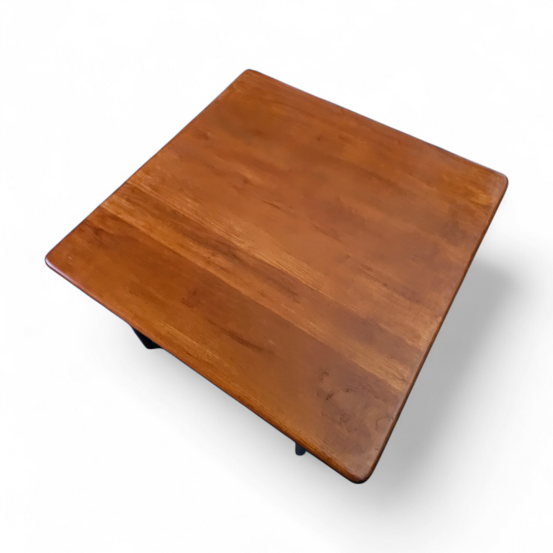 Danish Square Coffee Table in Solid Teak by Mikael Laursen / 1960s