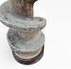 Old industrial wooden screw pump / height 80 cm
