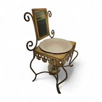 Antique dolls house / dressing / mirror table /
Porcelain jug / plate ( 13 cm ) /
With signs of use