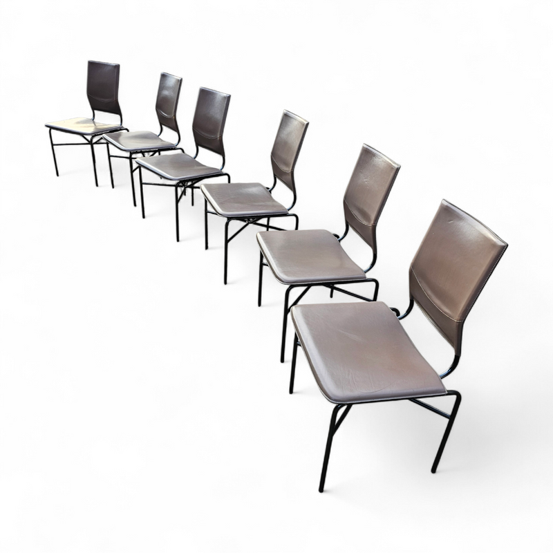 6 x Dining chairs designed by Ross Littell / Matteo Grassi