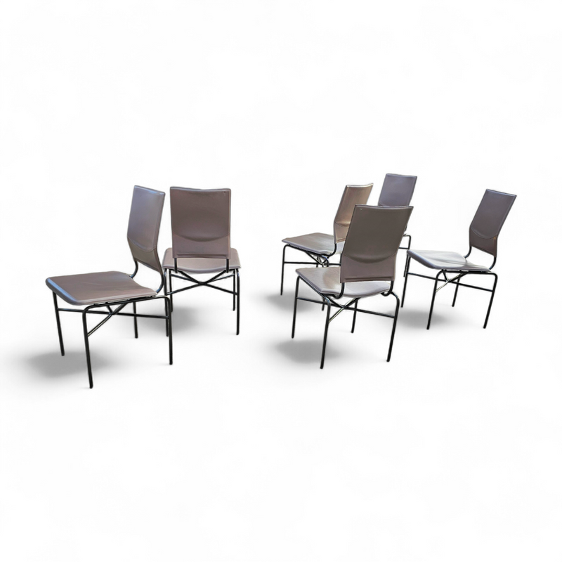 6 x Dining chairs designed by Ross Littell / Matteo Grassi