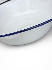 2 x large early 20th century deep enamelware bowls