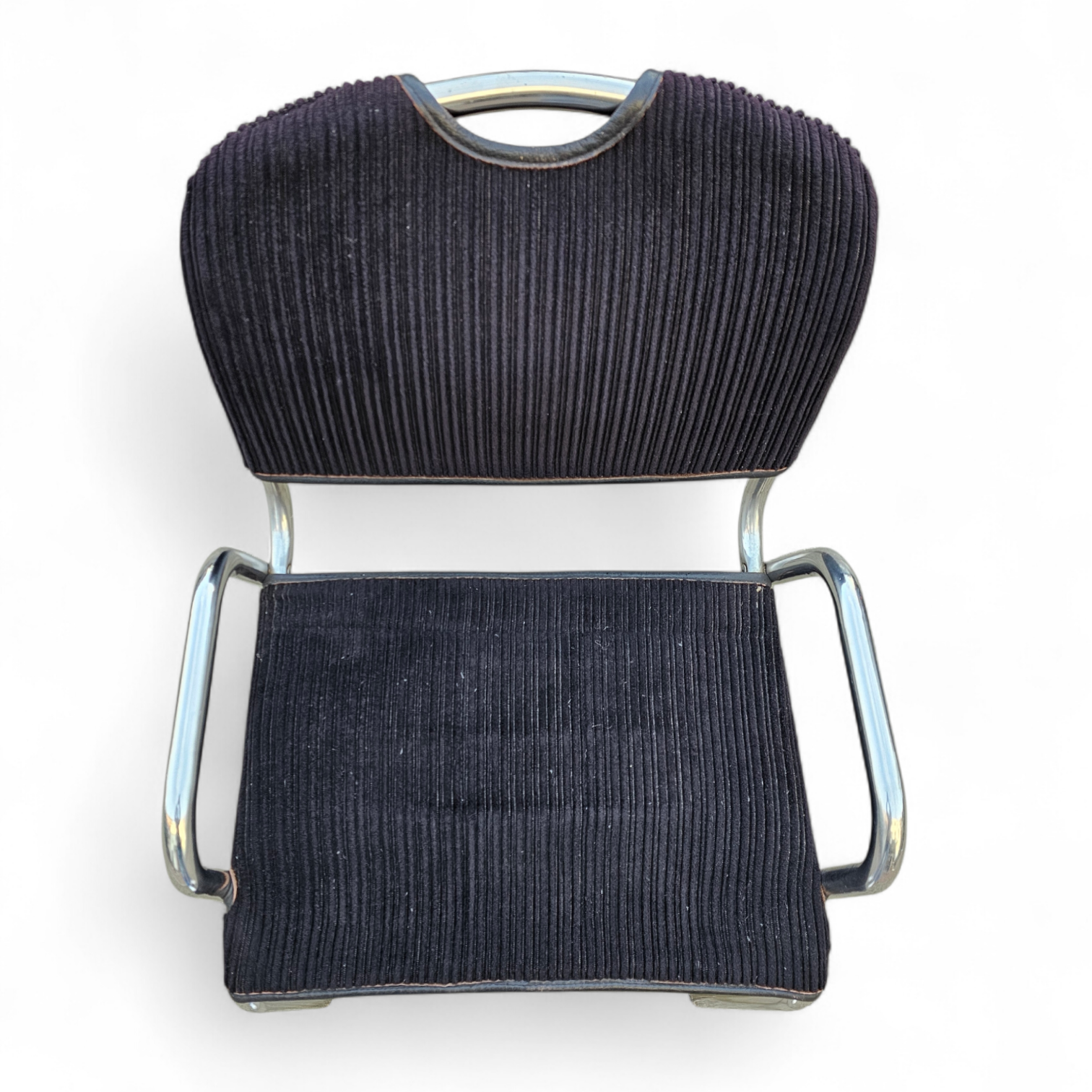 4 x black upholstery Castiglietta dining Chairs by Castiglioni for Zanotta / Italy 1960s