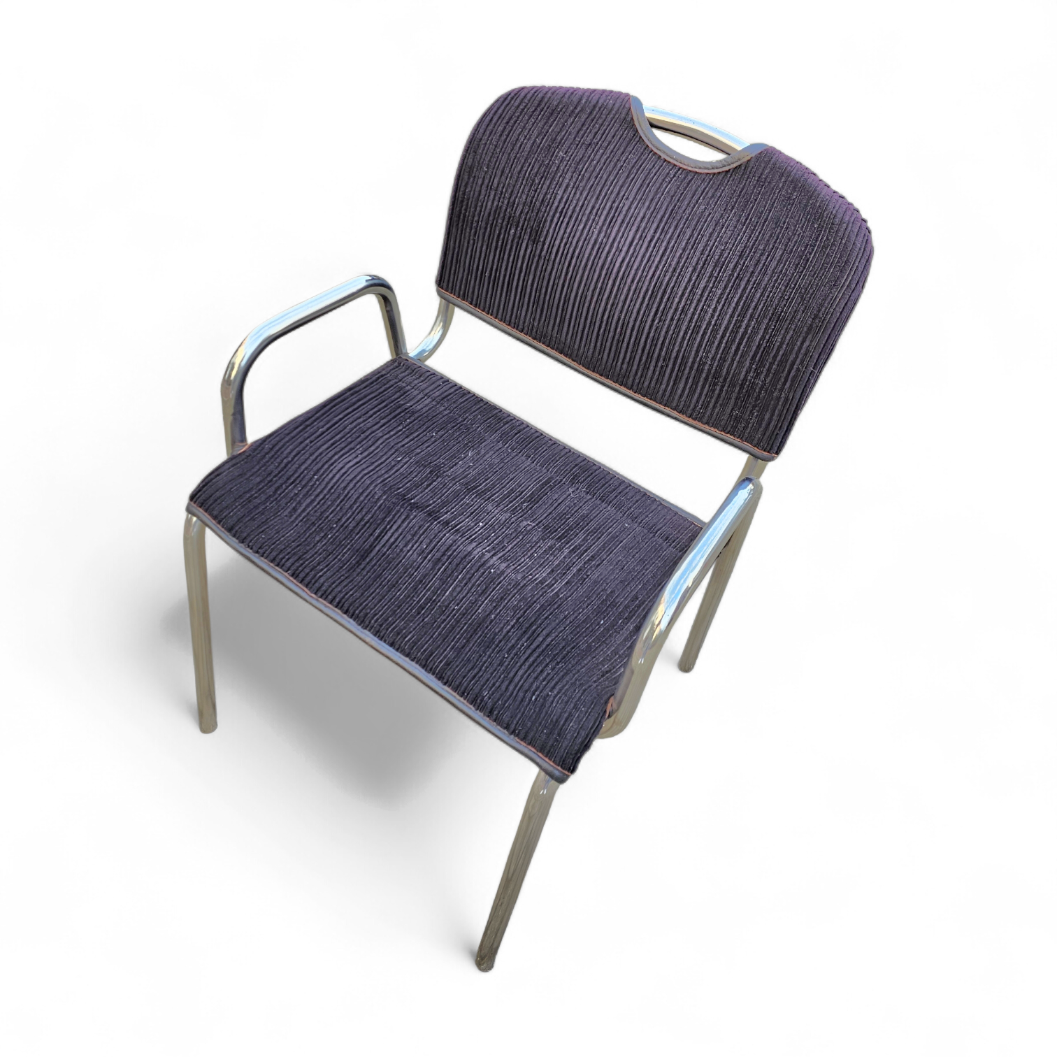 4 x black upholstery Castiglietta dining Chairs by Castiglioni for Zanotta / Italy 1960s