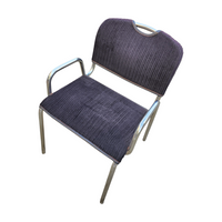 4 x black upholstery Castiglietta dining Chairs by Castiglioni for Zanotta / Italy 1960s