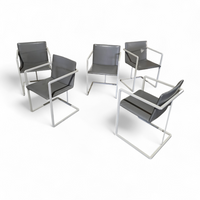 5 x Pierre Mazairac & karel Boonzaaijer /
Manufacturer / Hennie de Jong int /
Materials / grey Fabric / white steel / 1970s