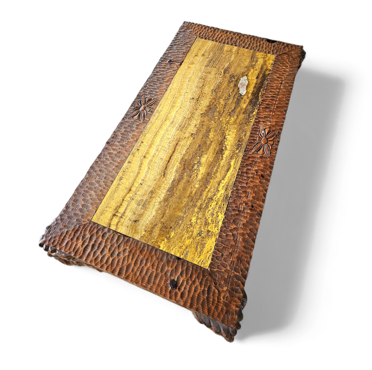 Northern Italian Roman carved styled coffee Table / marble top