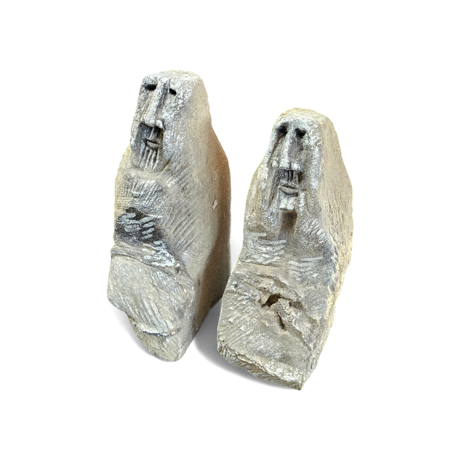 2 x stone sculptures by Dutch Artist Ad Maas