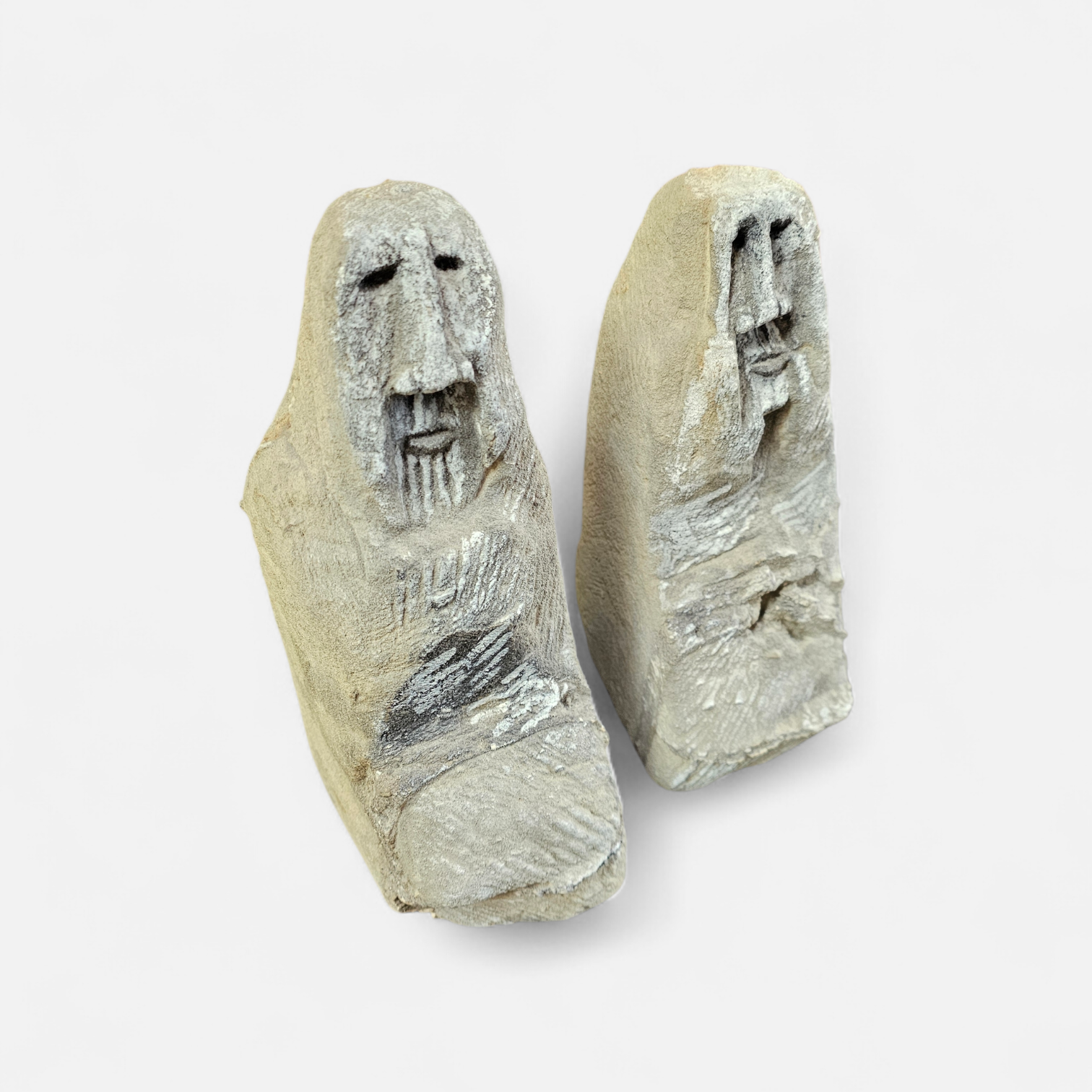 2 x stone sculptures by Dutch Artist Ad Maas