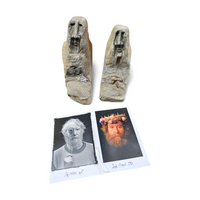 2 x stone sculptures by Dutch Artist Ad Maas