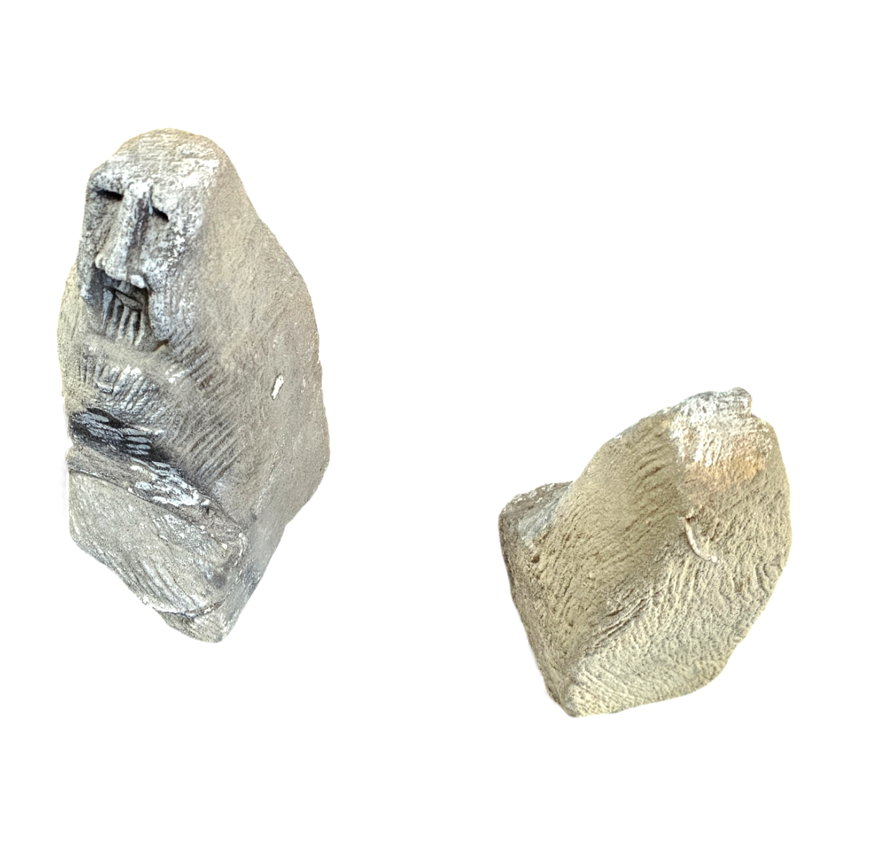 2 x stone sculptures by Dutch Artist Ad Maas