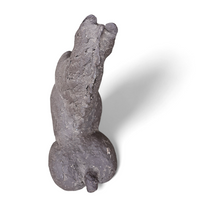 Bronze sculpture / Horse torso on a wooden pedestal /