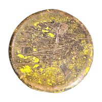 Primitive wooden tripod stool /  height 52 cm