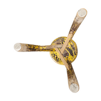 Primitive wooden tripod stool /  height 52 cm