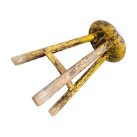 Primitive wooden tripod stool /  height 52 cm