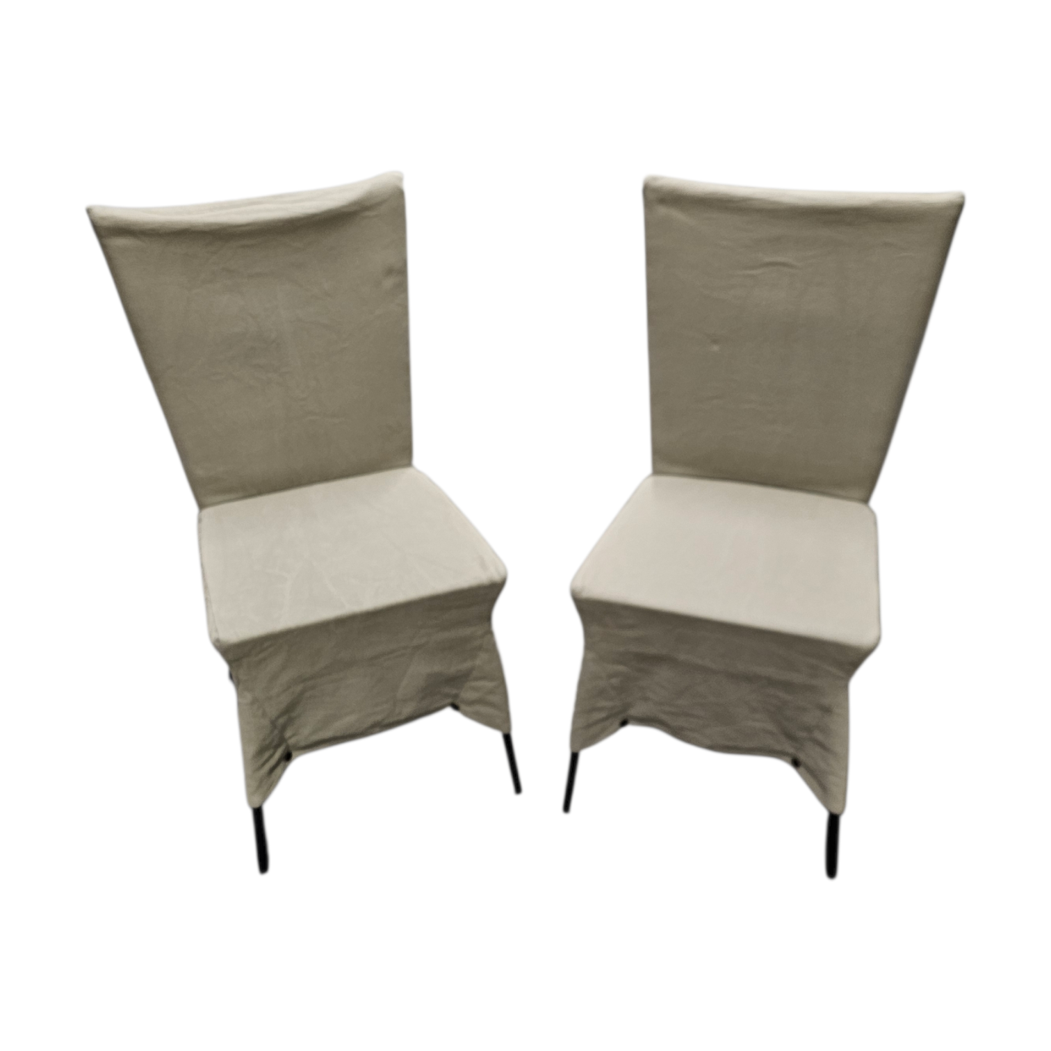 2 x Gerard van den Berg canvas dining chair