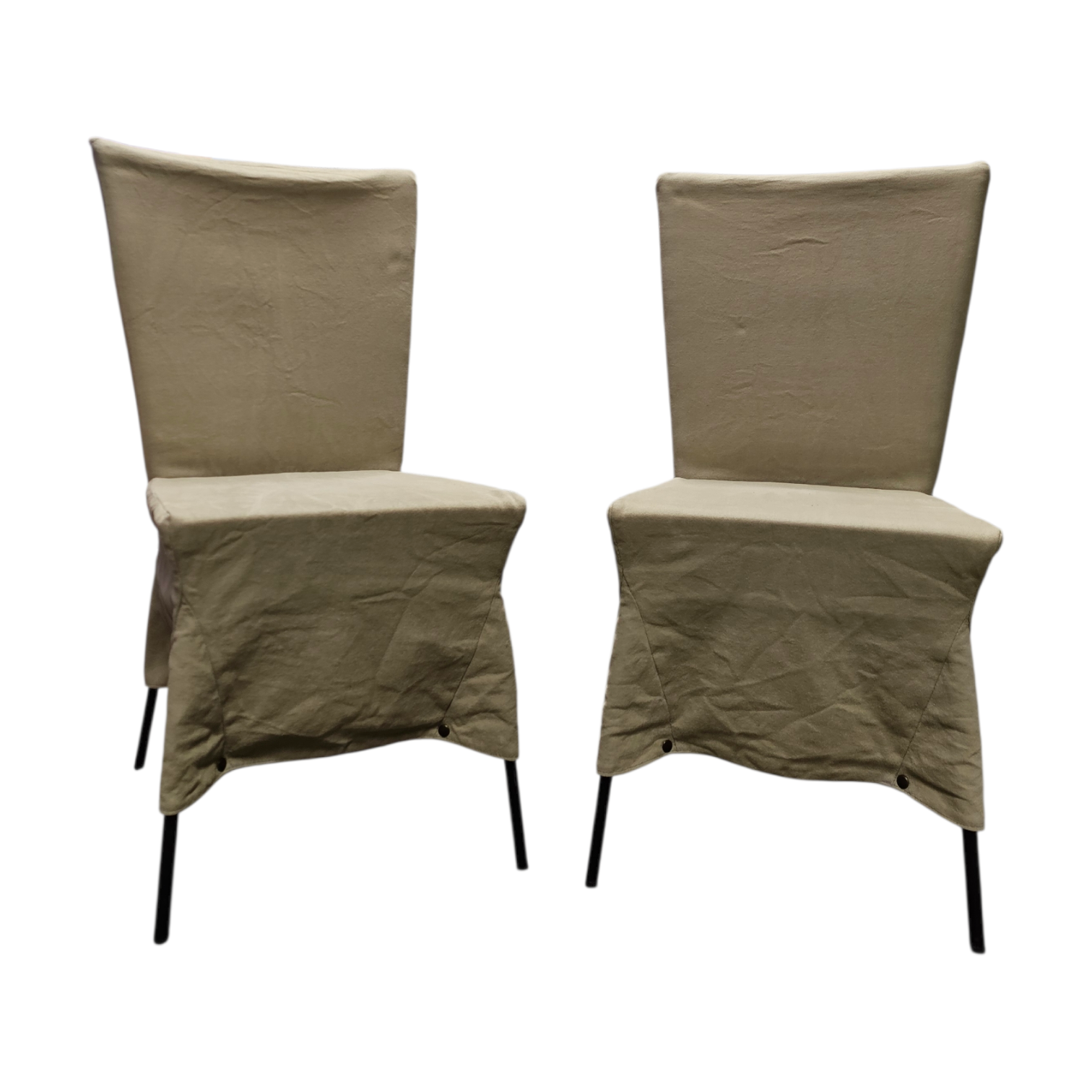 2 x Gerard van den Berg canvas dining chair
