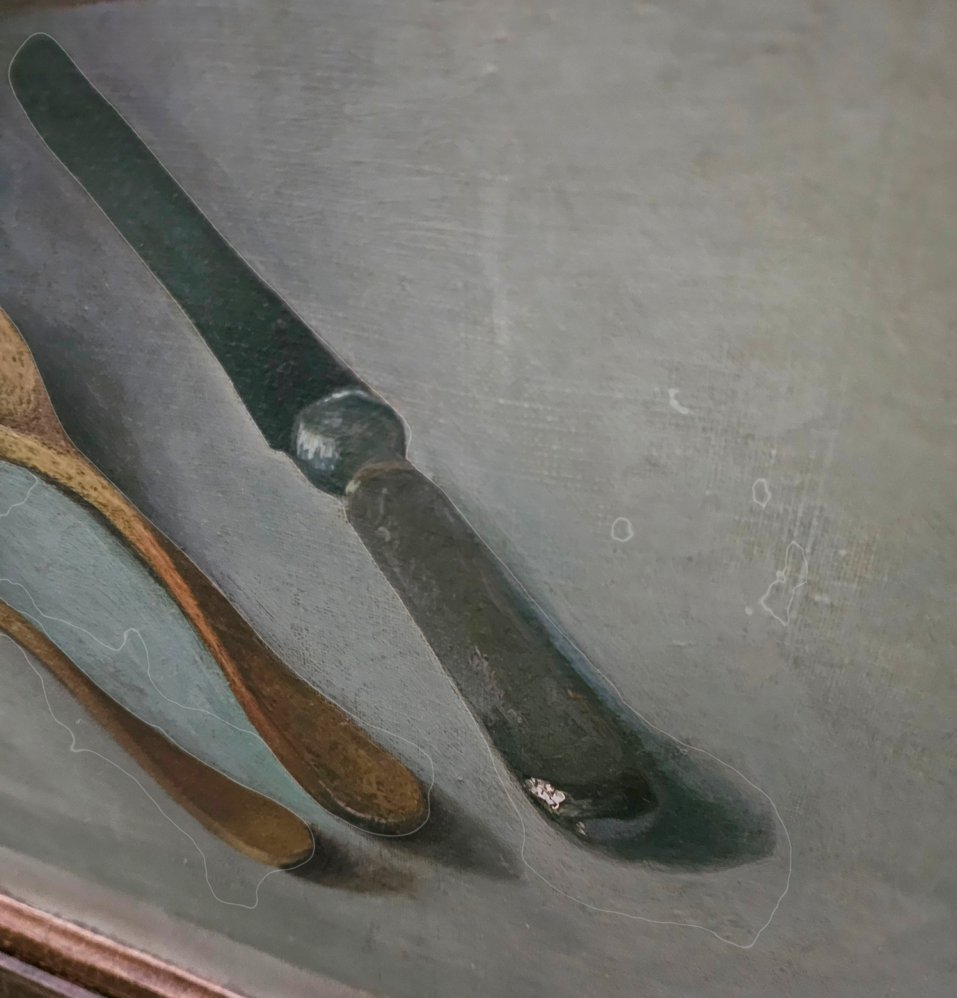 Jolie Laide / oil on canvas still life painting / religious iconography with everyday objects / 1930s / height 155 cm