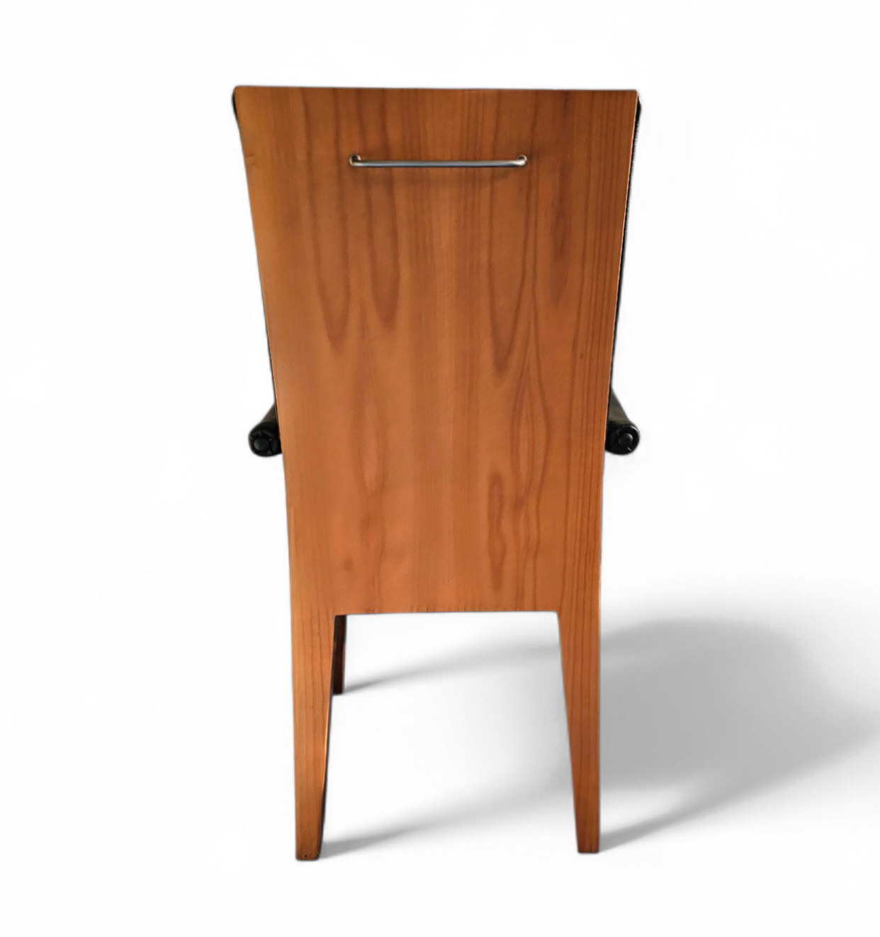 PARAMOUNT CHAIR BY PHILIPPE STARCK / black leather for Driade / 1989