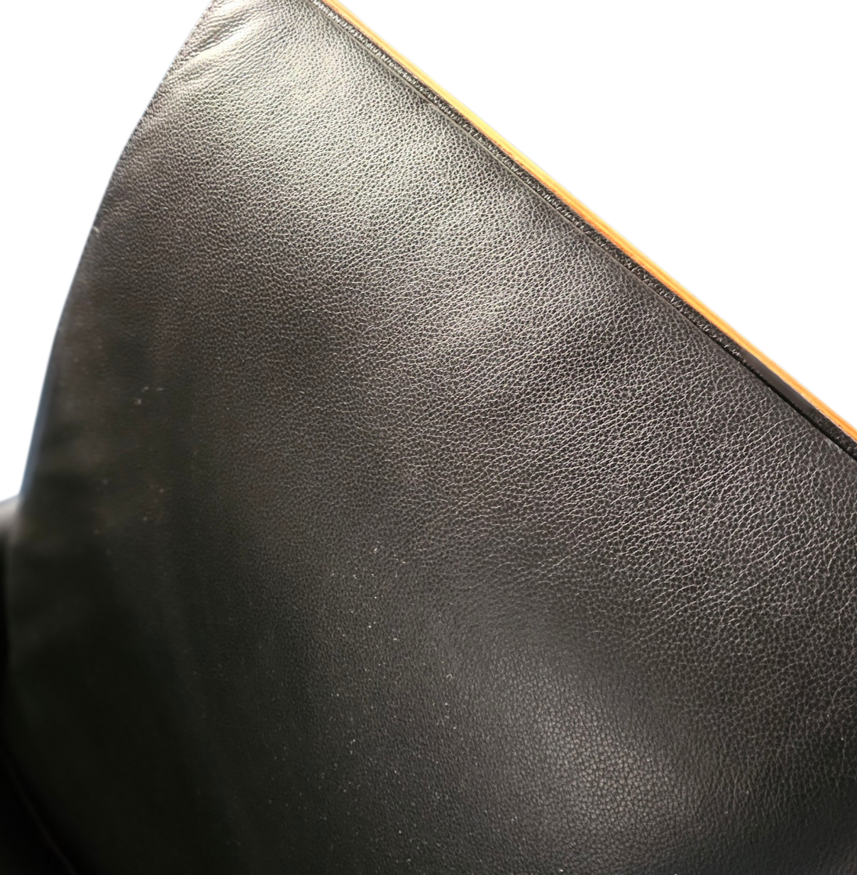 PARAMOUNT CHAIR BY PHILIPPE STARCK / black leather for Driade / 1989