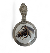 Porcelain glass pewter German lidded beer stein mug