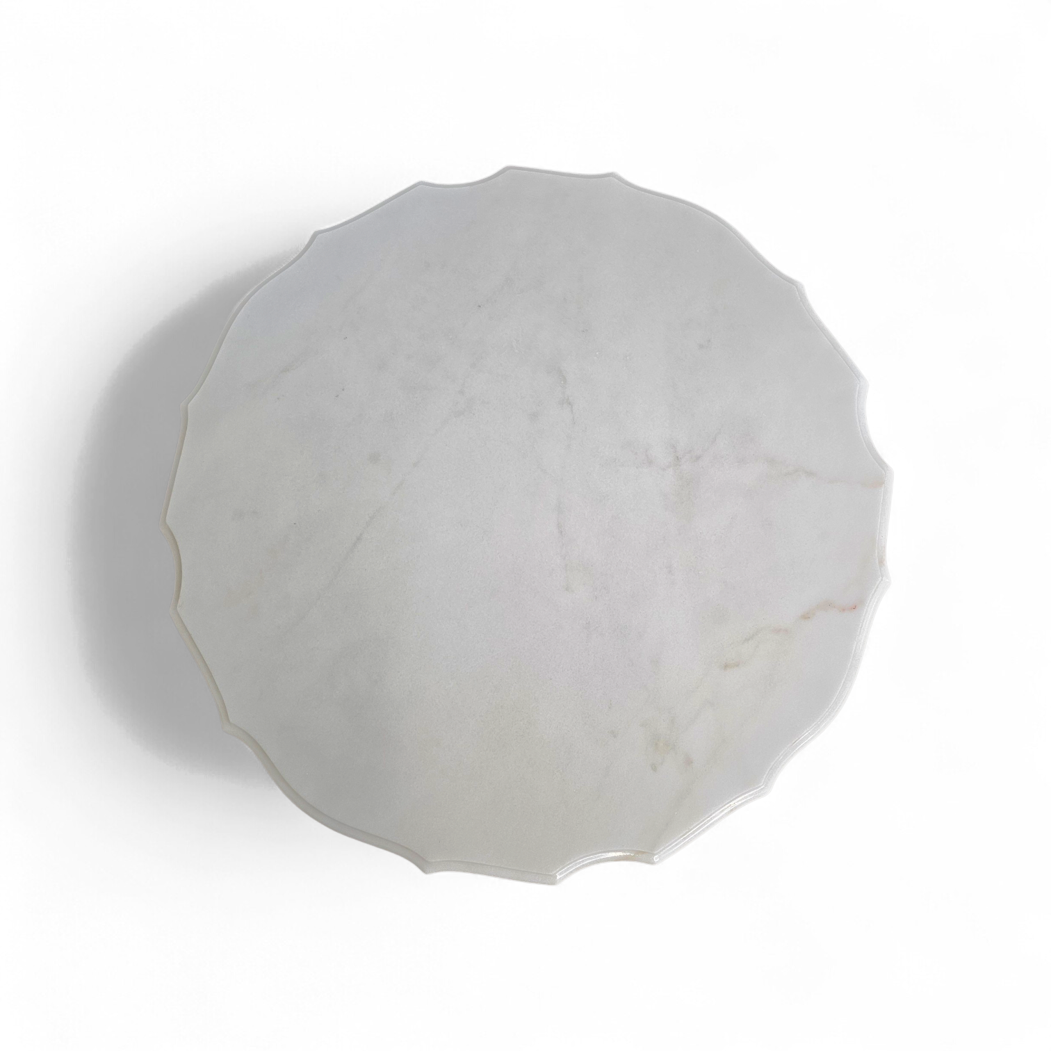 White drapery marble Italy / Neo Classic side / coffee table