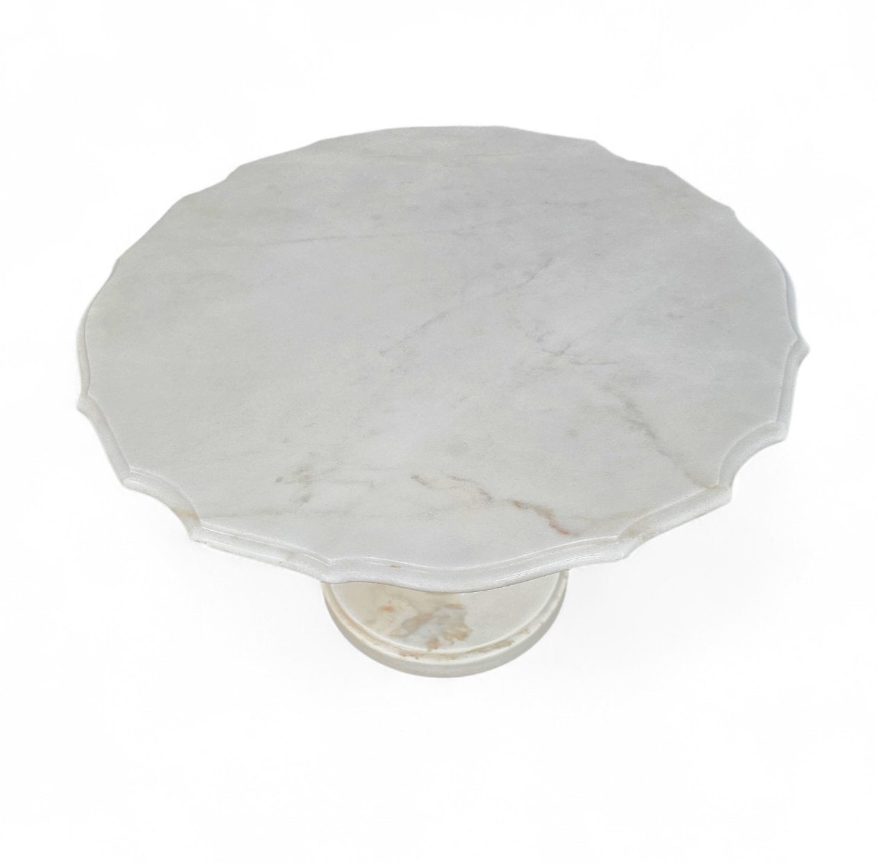 White drapery marble Italy / Neo Classic side / coffee table
