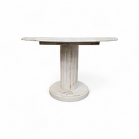White drapery marble Italy / Neo Classic side / coffee table