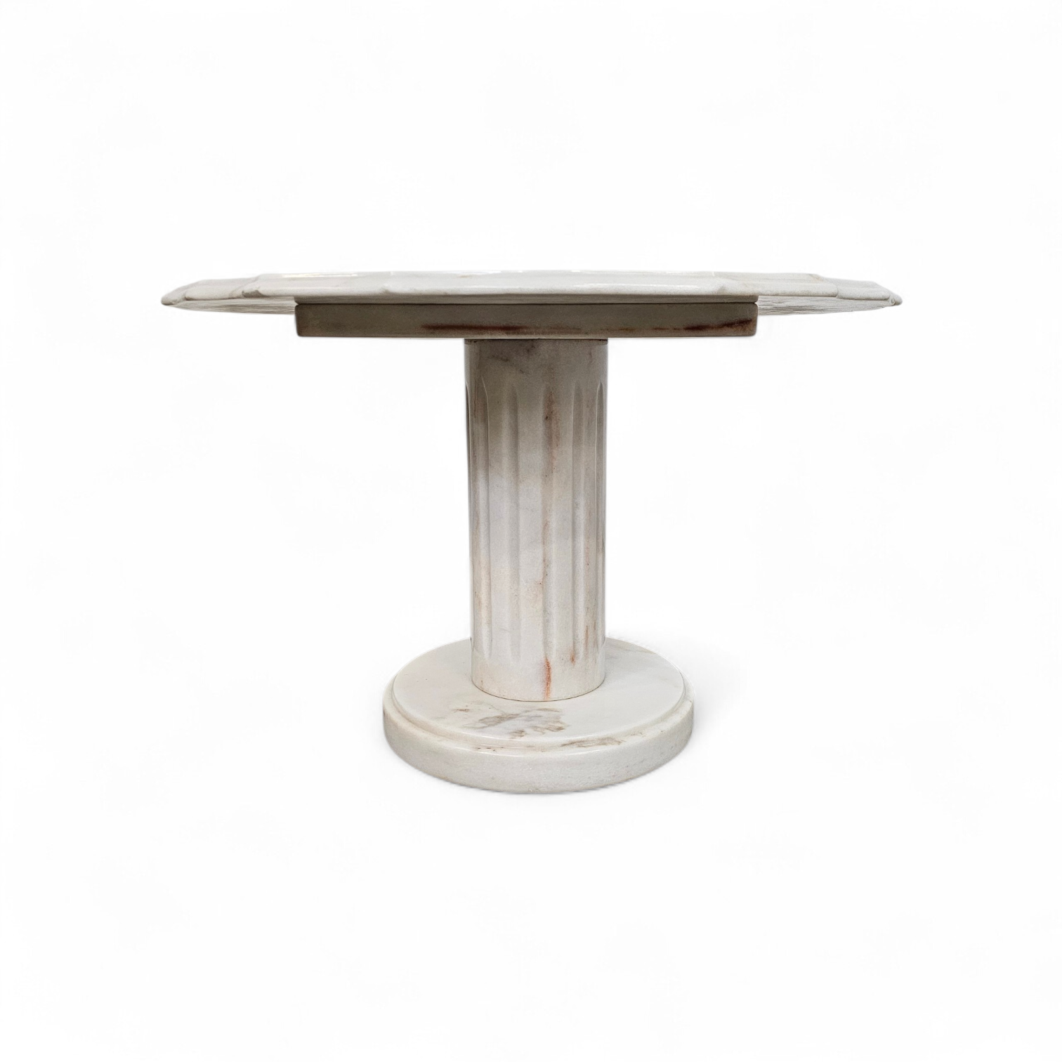 White drapery marble Italy / Neo Classic side / coffee table