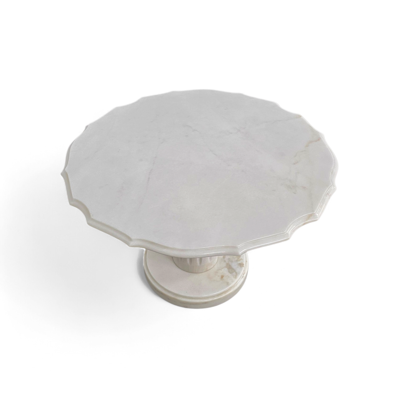 White drapery marble Italy / Neo Classic side / coffee table