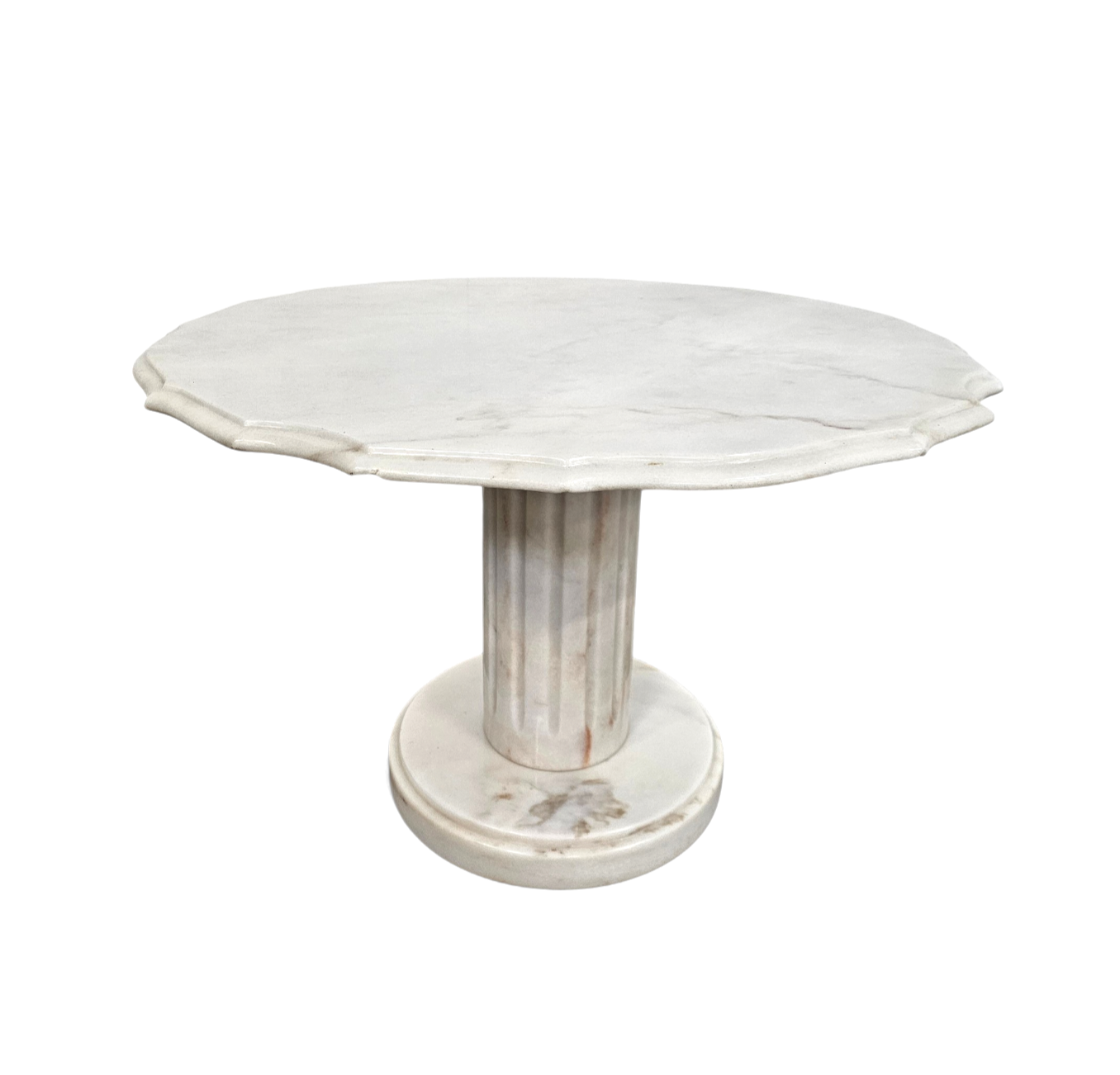 White drapery marble Italy / Neo Classic side / coffee table
