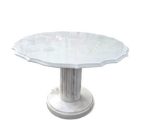 White drapery marble Italy / Neo Classic side / coffee table
