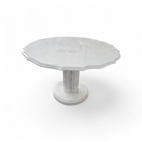 White drapery marble Italy / Neo Classic side / coffee table