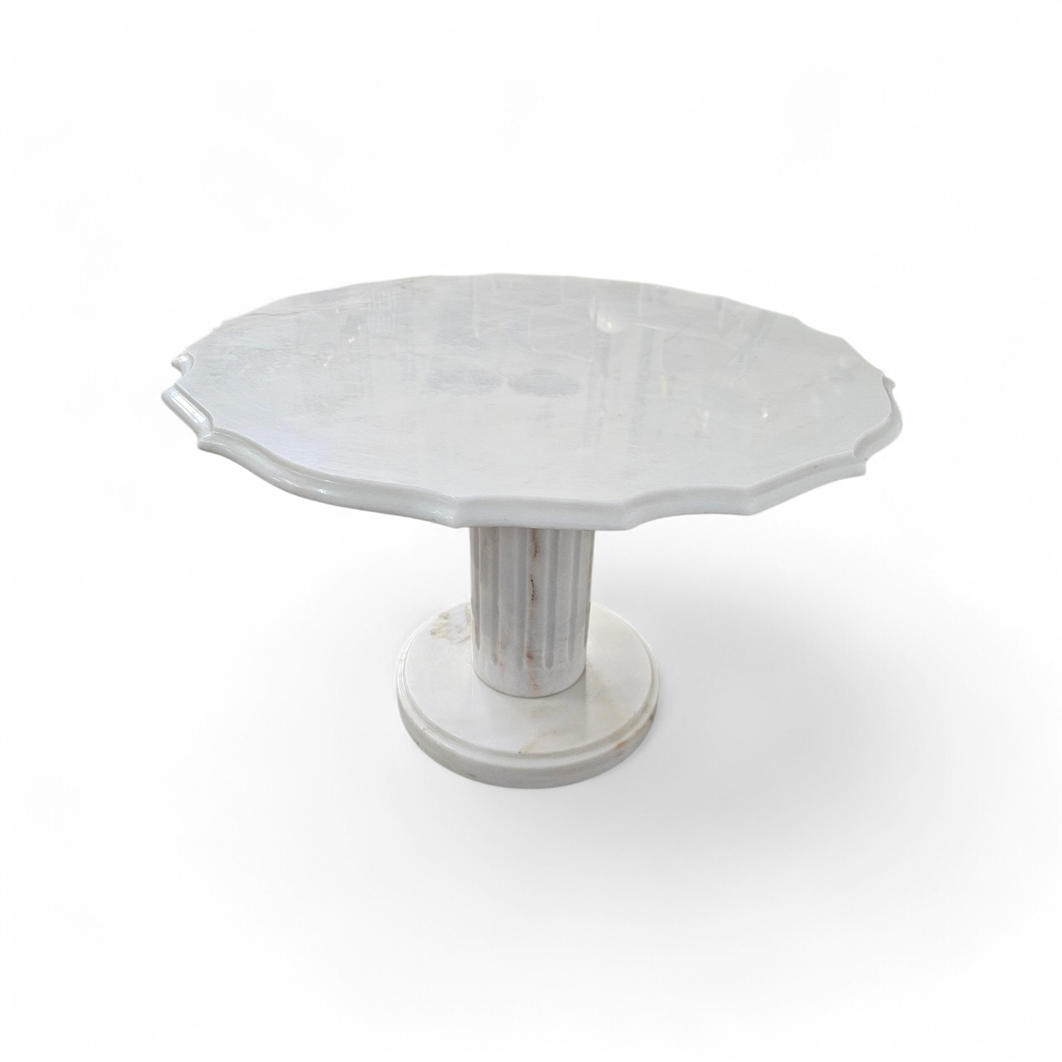 White drapery marble Italy / Neo Classic side / coffee table