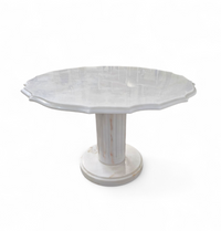 White drapery marble Italy / Neo Classic side / coffee table