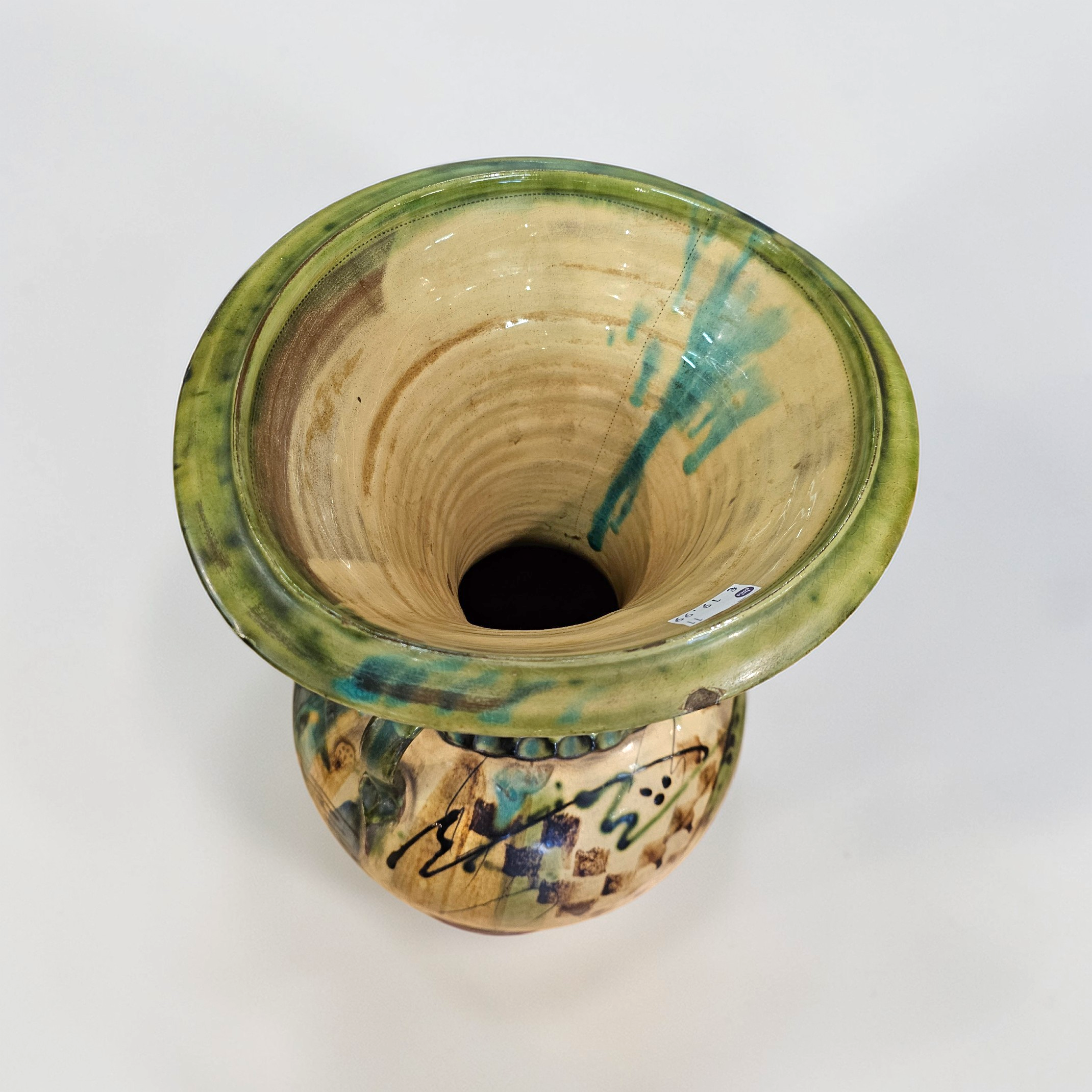 Large ceramic vase signed / Niek '94 / Niek Hoogland / 54 cm