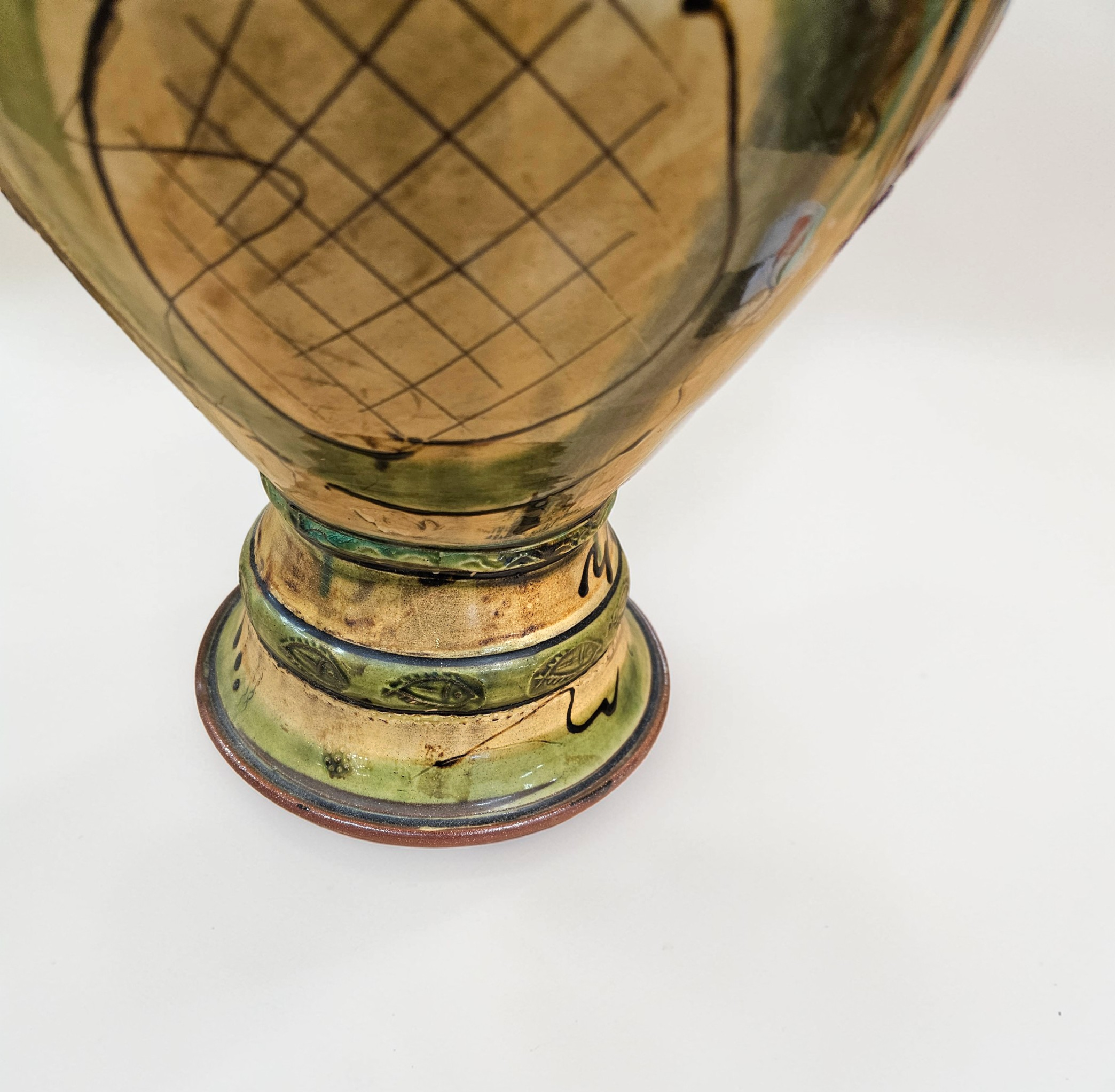 Large ceramic vase signed / Niek '94 / Niek Hoogland / 54 cm