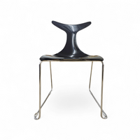 6 x Delfy chair by Gino Carollo for Ciacci Kreaty / Italy 1990s / 2 x red - 4 x black