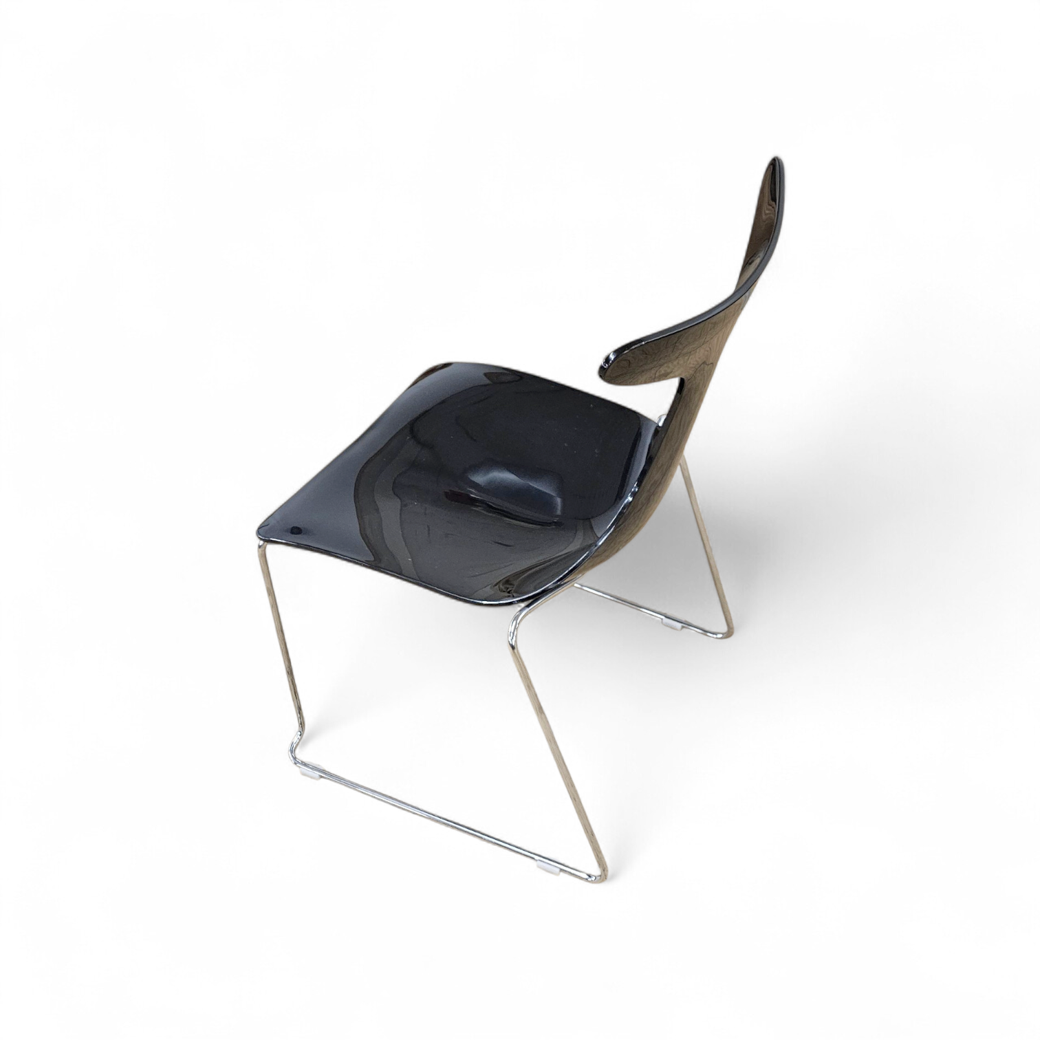 6 x Delfy chair by Gino Carollo for Ciacci Kreaty / Italy 1990s / 2 x red - 4 x black