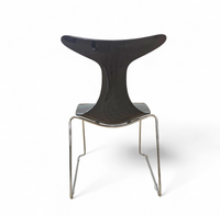 6 x Delfy chair by Gino Carollo for Ciacci Kreaty / Italy 1990s / 2 x red - 4 x black