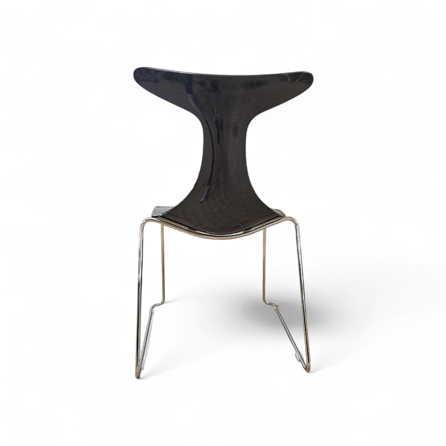 6 x Delfy chair by Gino Carollo for Ciacci Kreaty / Italy 1990s / 2 x red - 4 x black