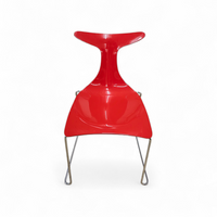 6 x Delfy chair by Gino Carollo for Ciacci Kreaty / Italy 1990s / 2 x red - 4 x black