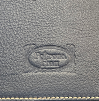 Poltrona Frau set / dark blue leather / Talus / sofa - chairs - / 3 seater / 2 x lounge chair