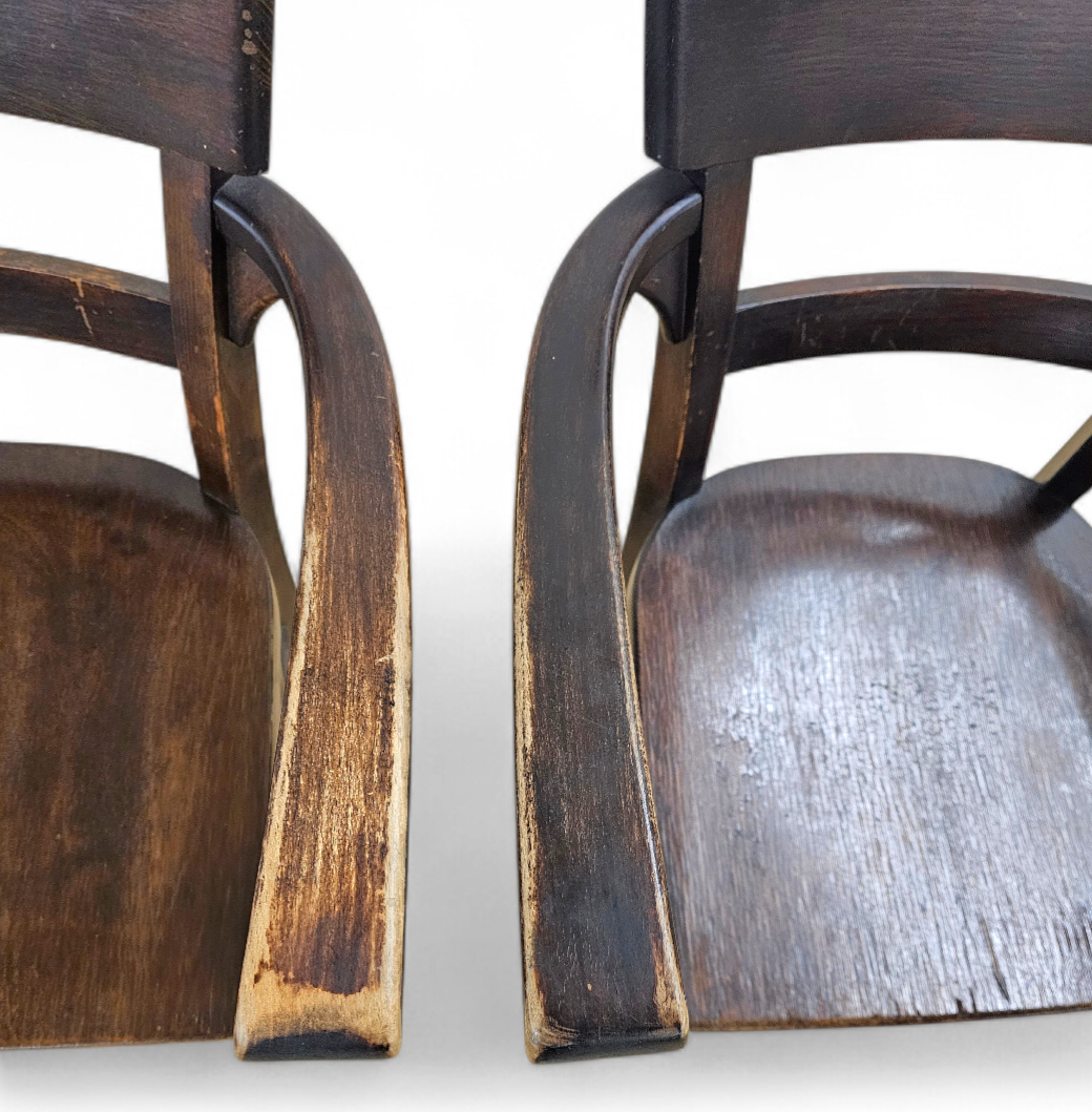 2 x Dining chair / marked " TWENTE " / 1930S