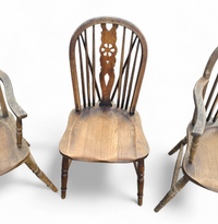 A bit wearthered windsor wheelback dining set (7) by the Oirschotse meubelindustrie 1950s